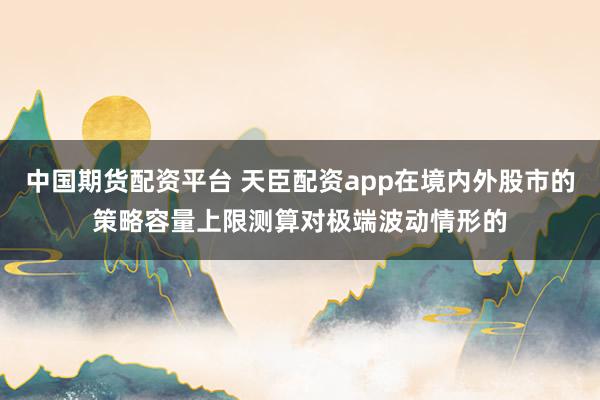 中国期货配资平台 天臣配资app在境内外股市的策略容量上限测算对极端波动情形的