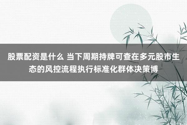 股票配资是什么 当下周期持牌可查在多元股市生态的风控流程执行标准化群体决策博